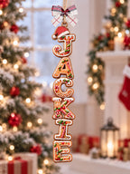 Personalized Gingerbread Letter Wooden Name Ornament