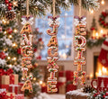 Personalized Gingerbread Letter Wooden Name Ornament