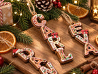 Personalized Gingerbread Name Wooden Christmas Ornament