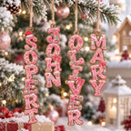 Personalized Gingerbread Name Wooden Christmas Ornament