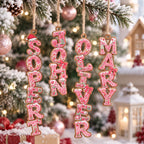 Personalized Gingerbread Letter Wooden Name Ornament