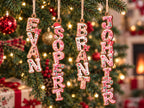 Personalized Gingerbread Letter Wooden Name Ornament