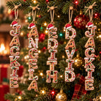 Personalized Gingerbread Name Wooden Christmas Ornament