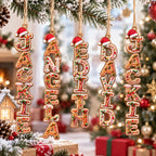 Personalized Gingerbread Letter Wooden Name Ornament