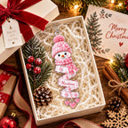 Custom Name Snowman Christmas Tree Ornament