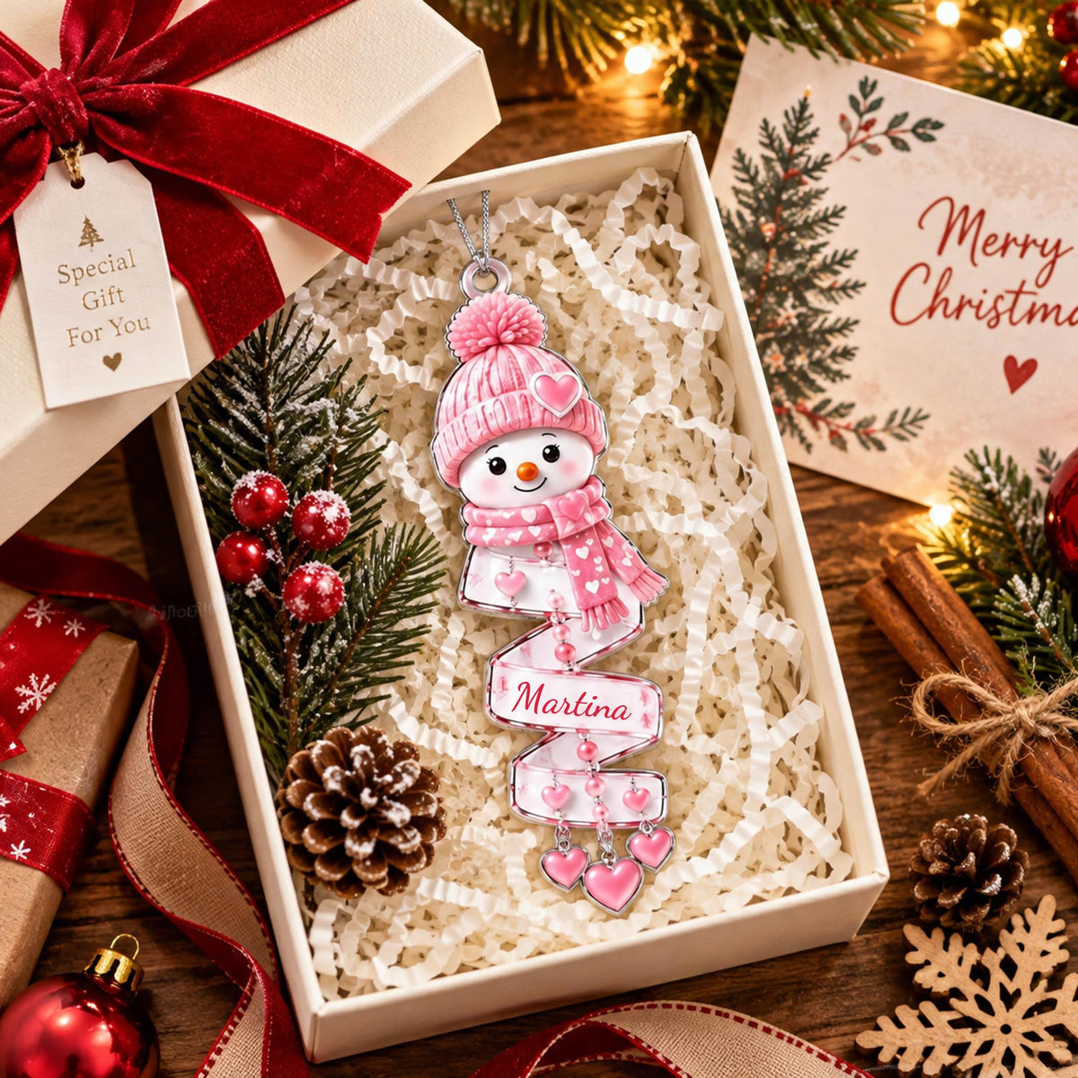 Personalized Snowman Christmas Ornament