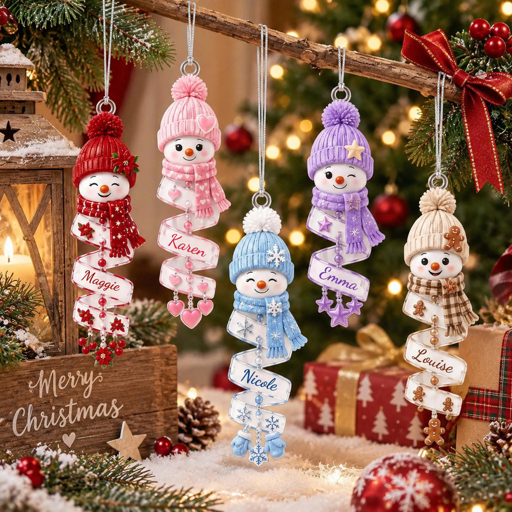 Personalized Snowman Holiday Keepsake Ornament