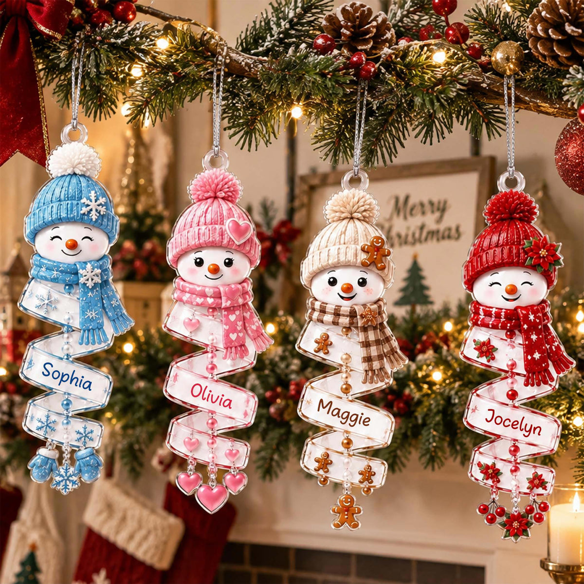 Personalized Snowman Christmas Ornament