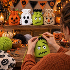 Crochet Halloween Drawstring Treat Bag
