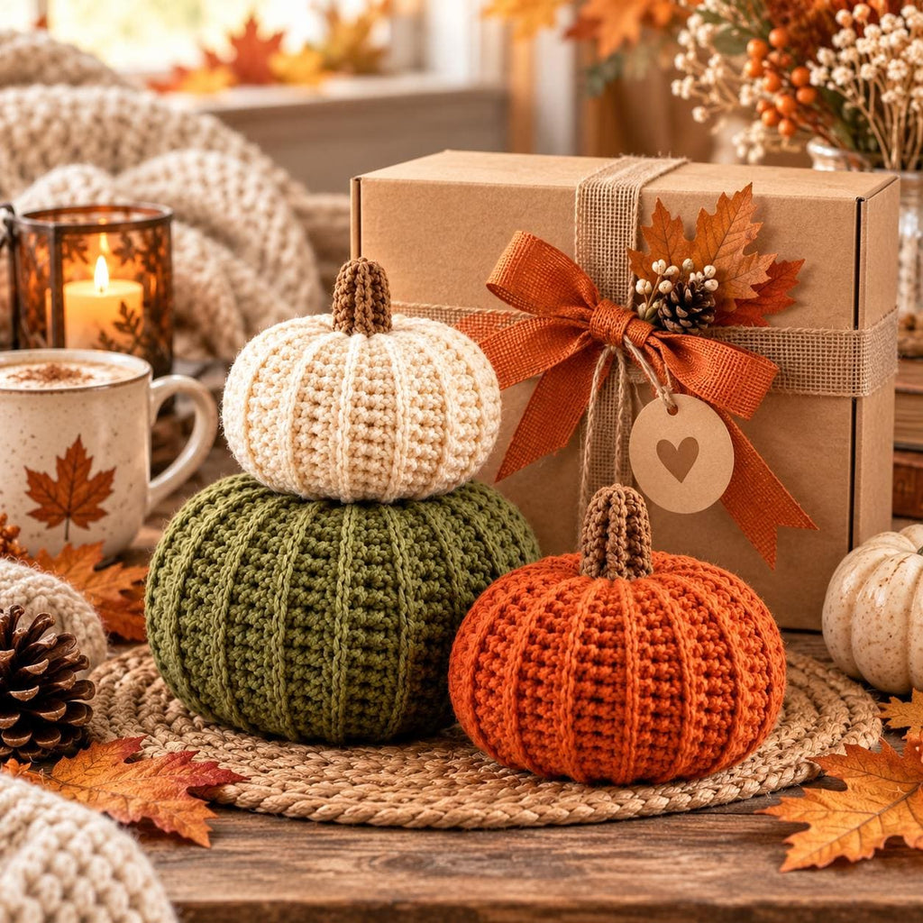 Crochet Pumpkin Fall Decor