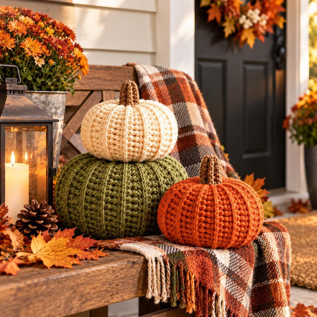 Crochet Pumpkin Fall Decor