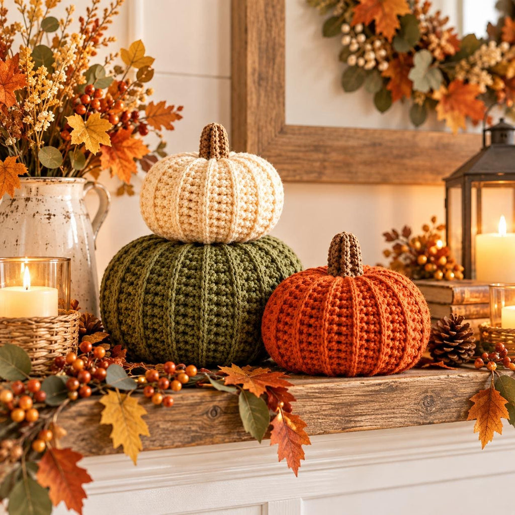 Crochet Pumpkin Fall Decor