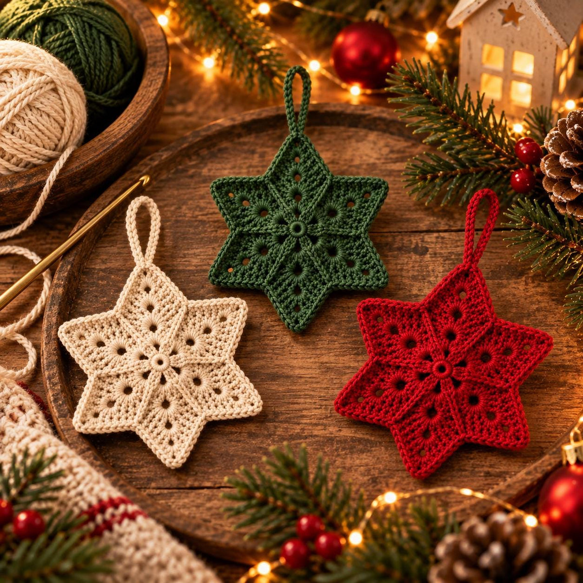 Crochet Christmas Bauble Ornament