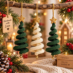 Spiral Crochet Christmas Tree Ornament
