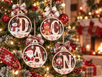 Personalized Holiday Character Initial Ornament