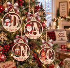 Personalized Holiday Character Initial Ornament
