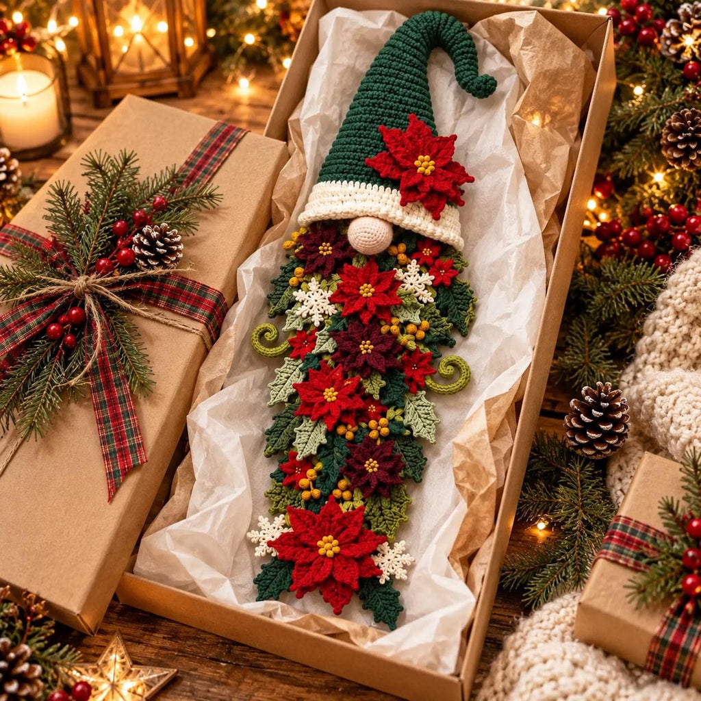 Crochet Christmas Gnome Door Hanger