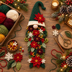 Crochet Christmas Gnome Door Hanger