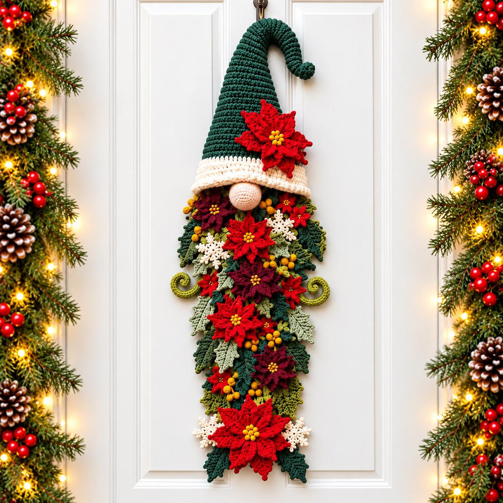 Crochet Christmas Gnome Door Hanger