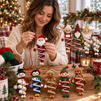 Whimsical Spiral Crochet Character Ornament
