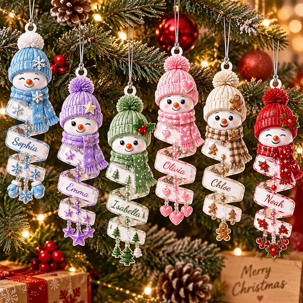 Personalized Snowman Holiday Keepsake Ornament