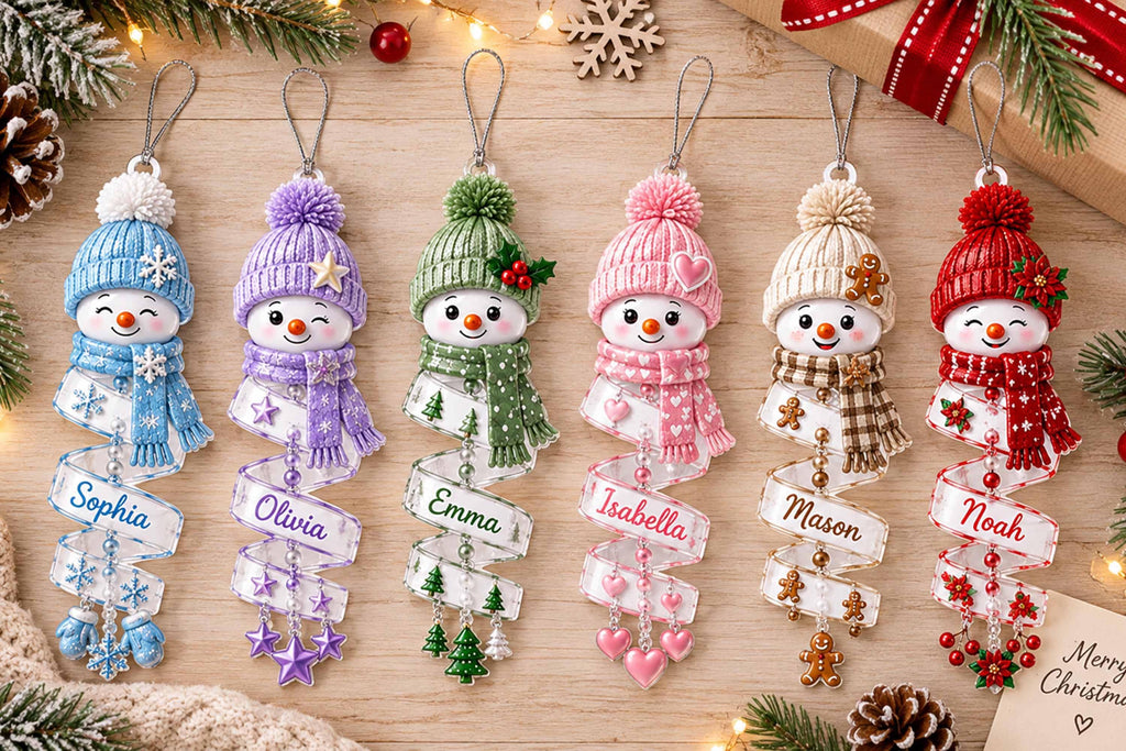Personalized Snowman Holiday Keepsake Ornament