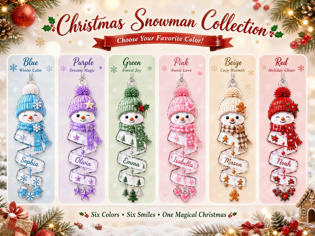 Personalized Snowman Holiday Keepsake Ornament