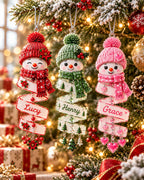 Personalized Snowman Custom Name Christmas Ornament