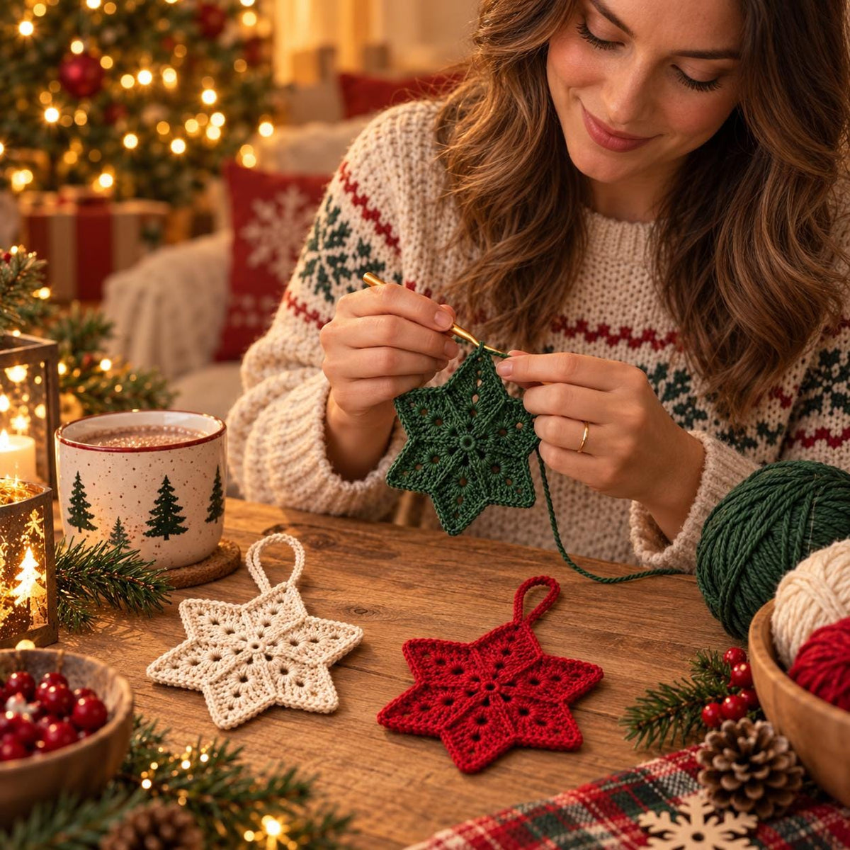 Crochet Christmas Bauble Ornament