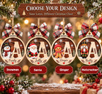 Personalized Initial Wooden Christmas Ornament