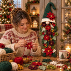 Crochet Christmas Gnome Door Hanger