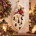 Crochet Poinsettia Christmas Gnome Wall Hanging