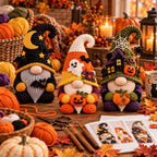 Crochet Halloween Gnome Decor