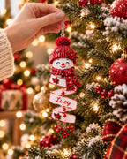 Personalized Snowman Name Christmas Tree Ornament